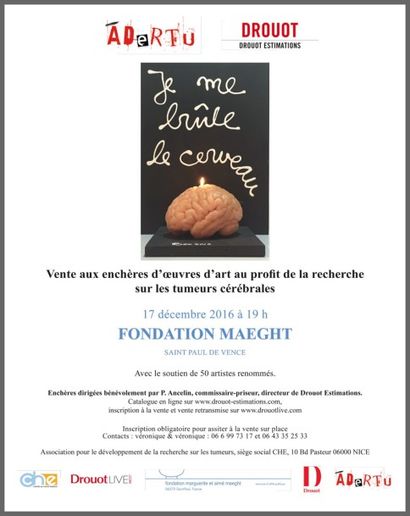 Vente caritative au profit de l'association Adertu avec le concours de la Fondation Maeght