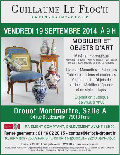 VENTE COURANTE A DROUOT MONTMARTRE