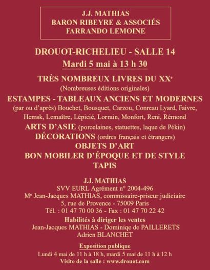 Meubles et objets d'art