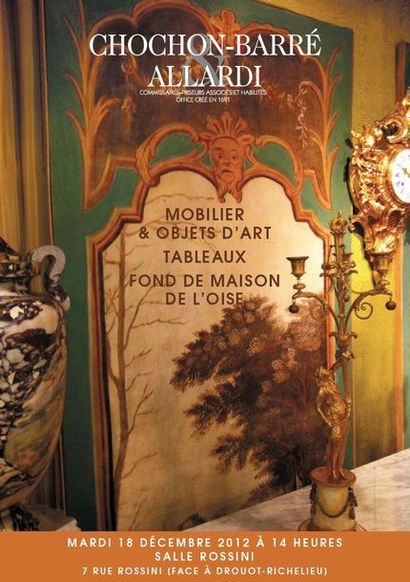 MOBILIER & OBJETS D’ART TABLEAUX FOND DE MAISON DE L’OISE