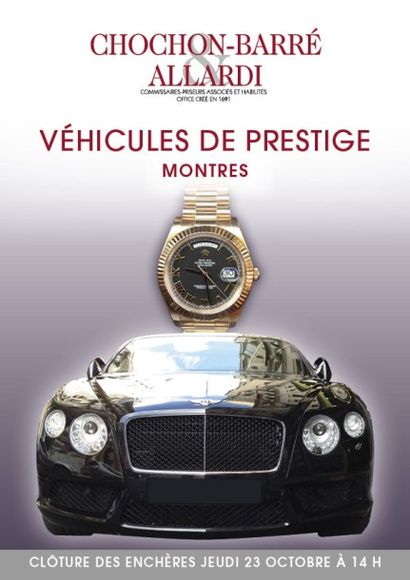 Véhicules de prestige, montres