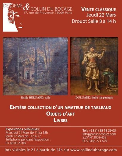 Tableaux, objets d'art, livres...