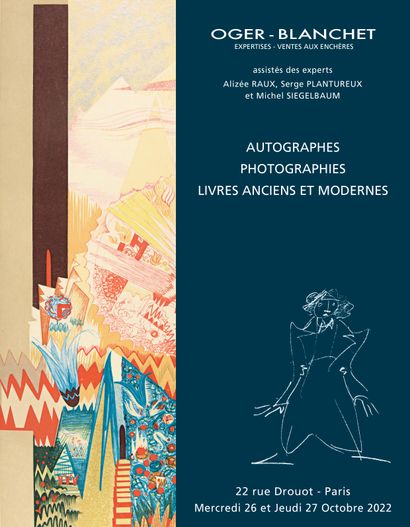 AUTOGRAPHES - LIVRES ANCIENS ET MODERNES - DONT CORSICANA BIBLIOTHEQUE DE MONSIEUR V.