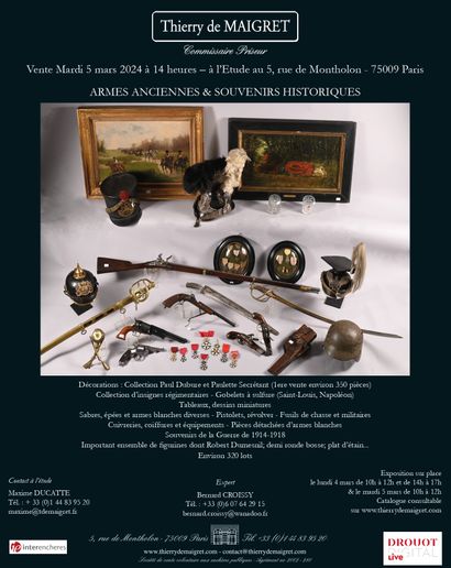 Historical souvenirs and antique weapons