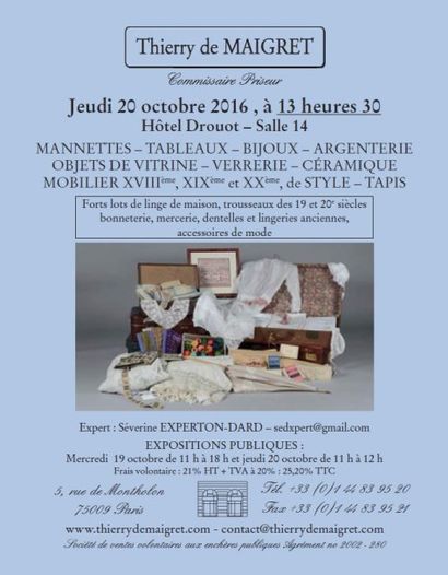 Textiles, mobilier et objets d'art