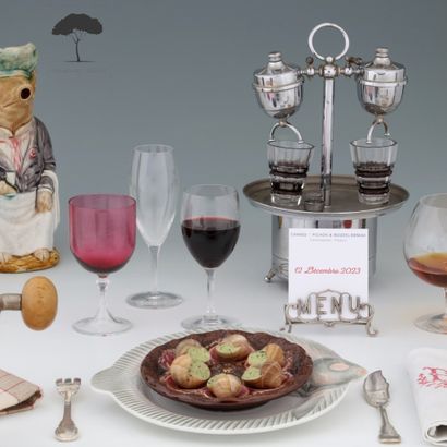 L'ART DE VIVRE A LA FRANCAISE: BISTRO TABLES AND FAMILY HOMES - FINE WINES AND SPIRITS - SILVERWARE - SILVER-PLATED METAL - TABLEWARE - GLASSWARE - TABLE LINENS AND DECORATIONS