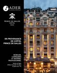 En provenance de l'Hôtel Prince de Galles : mobilier, luminaires et matériel professionnel