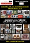 Online sale : Wines and Spirits - Books - Graphic arts - Precious stones - Jewelry - Silverware - Numismatics - Stamps - Works of art and display items - Asian art - Tableware - Furniture - Carpets