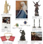 argenterie, arts de la table, bijoux, céramiques, objets de vitrine, sculptures, bronzes, tapis, tapisseries, mobilier et objets d'art, orfèvrerie, tableaux anciens, modernes et contemporains, art d'Asie, verreries