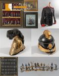 Collection of Mister JP LEMIRE: helmets and firemen's equipment, militaria, weapons, toy soldiers and tin plates.
