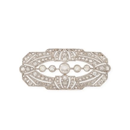 Work from the 1920s–1930s
Art Deco plaque brooch c