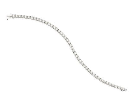 Contemporary work 
Line bracelet in 750‰ white gol