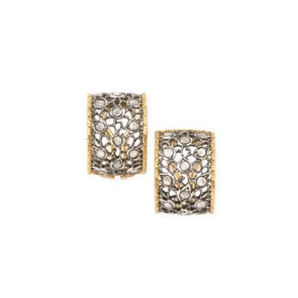 BUCCELLATI
Pair of 750‰ yellow and white gold earr