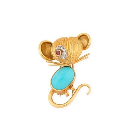 VAN CLEEF &amp; ARPELS, 1960s
“Mouse” lapel clip b