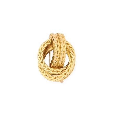 HERMES Paris, 1960s
“Nœud” lapel clip brooch in 75