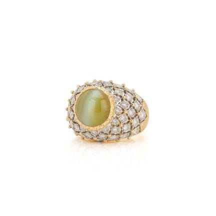 BUCCELLATI 
Dome ring in 750‰ yellow and white gol