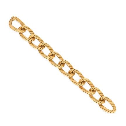 Piece from the 1970s
750‰ yellow gold bracelet wit