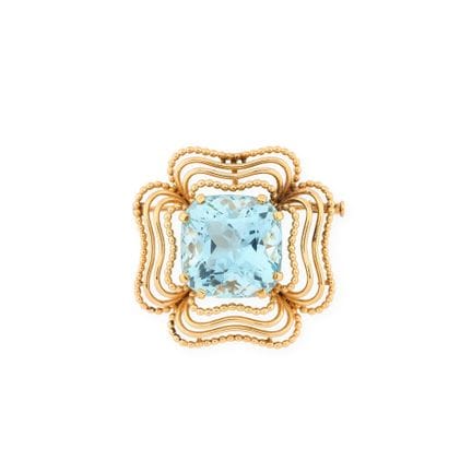 GAY FRERES
Openwork “Four-Leaf Clover” brooch-pend