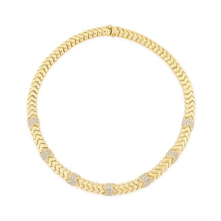 BVLGARI, “Spiga” Collection
Semi-rigid necklace in