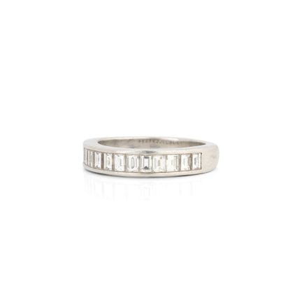 TIFFANY &amp; Co. 
950‰ platinum river ring set ha