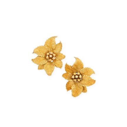 HERMES Paris, 1960s–1970s
Pair of “Fleurs” earring