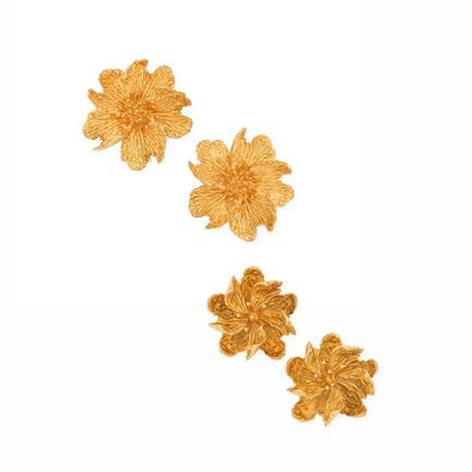 BOUCHERON, 1960s–1970s
Floral set consisting of tw
