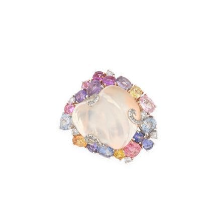 Contemporary Jewelry 
Cocktail ring in 585‰ white,