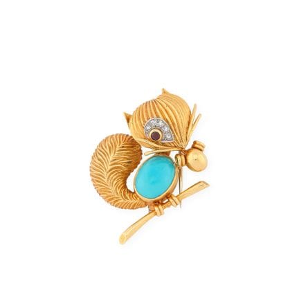 VAN CLEEF &amp; ARPELS, 1960s
“Squirrel” lapel cli