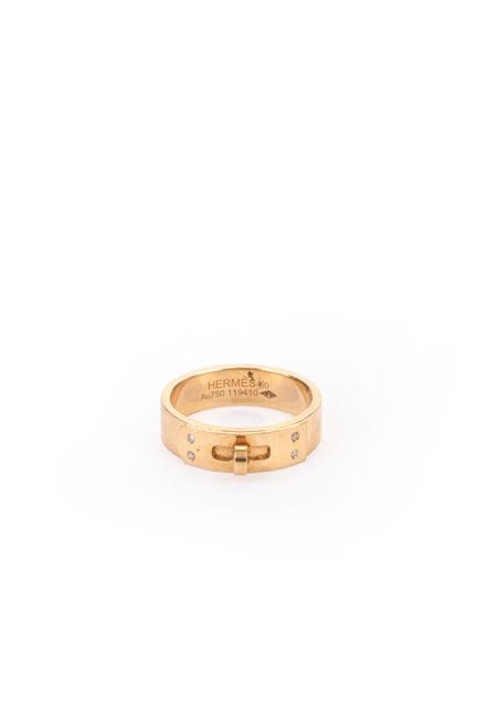 HERMES París - Anillo «Kelly» PM de oro amarillo d