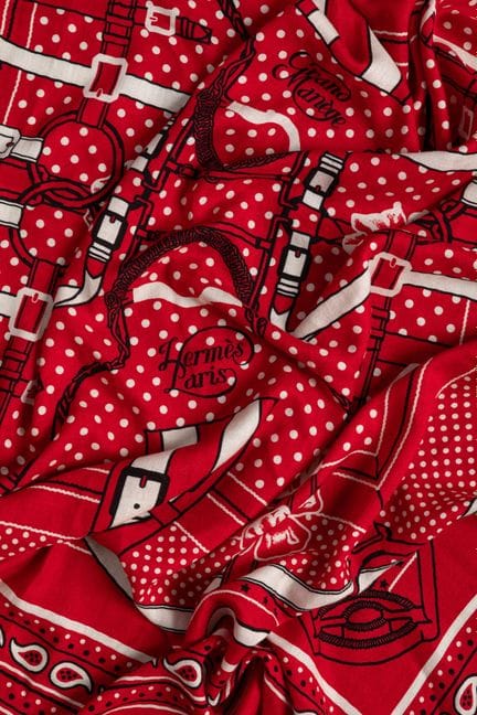 HERMES Paris, made in France—A cashmere and silk s