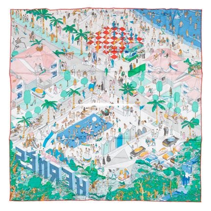 HERMES Paris, Made in France - Short silk twill po