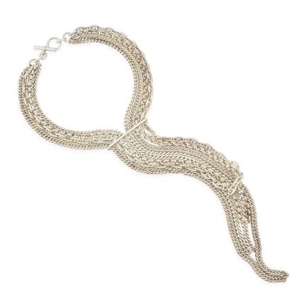HERMES París - Collar largo «Etcaetera» de plata d