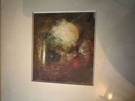 FMS？，现代画派，无题作品，油画（画布为硬纸板），底部签名——尺寸 40 厘米 × 42 厘米