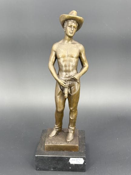 Jean Patoue (20. Jahrhundert), „Der Cowboy“, Bronz