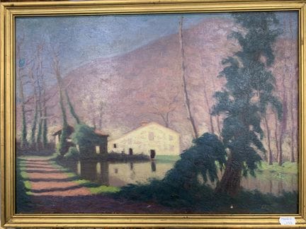 埃兰德（1917）《小路》 布面油画 右下角签名并注明日期，作于1917年——33×46厘米（不含画