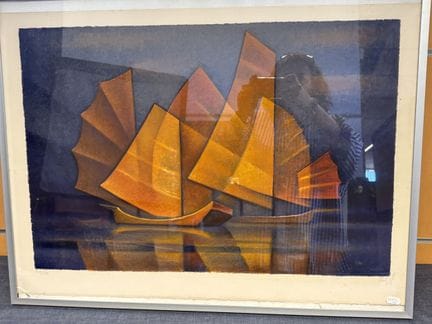 Toffoli, „Die Boote“, Lithografie Nr. 49/150, unte