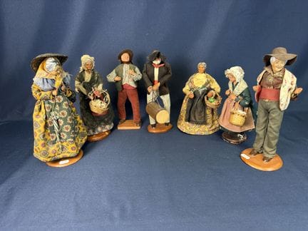 Sammlung von Santons aus Terrakotta
