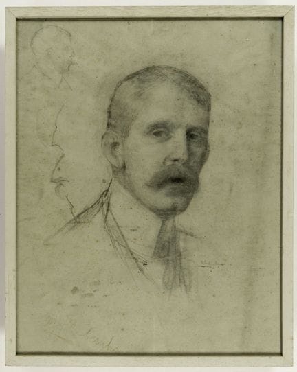 École Française  "portrait d'un homme", dessin au 