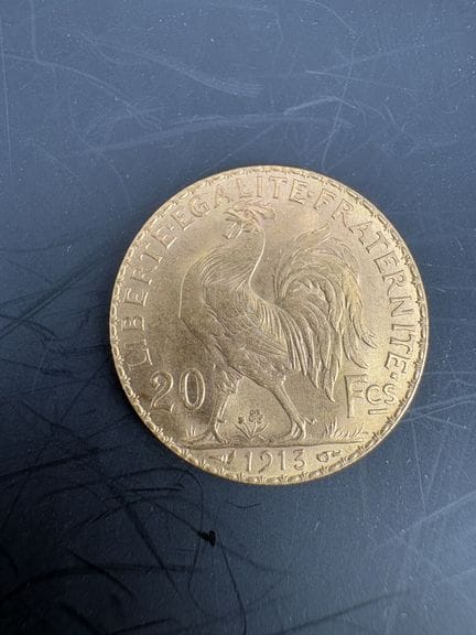 20-franc coin, gold