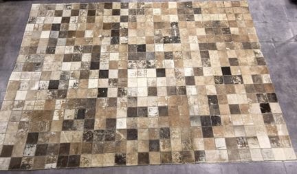 Tappeto patchwork quadrato in pelle - Harris Home 