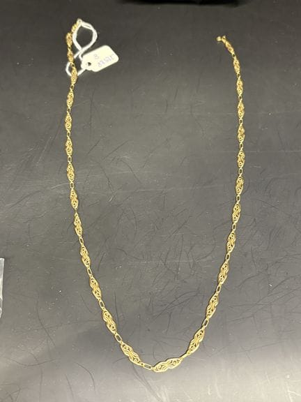 Cadena de malla filigranada, de oro amarillo, 6,8 