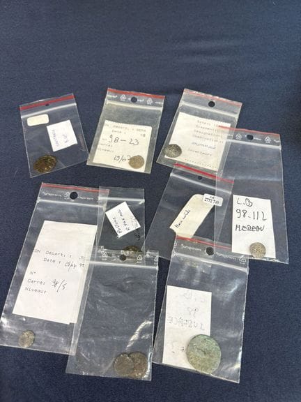 A set of 10 worn Roman coins