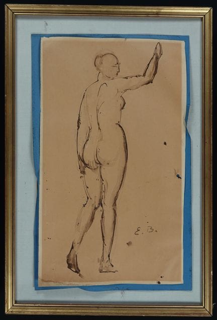 Émile BERNARD (1868–1941), Standing Nude, pen and 