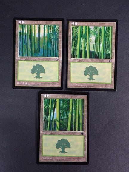 Magic the Gathering 
Contenuto: Set di 3 Forest al