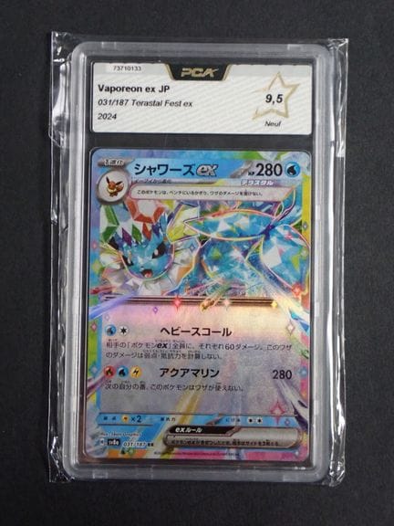Carta Pokémon 
Contenuto: 1 carta rara Vaporeon EX