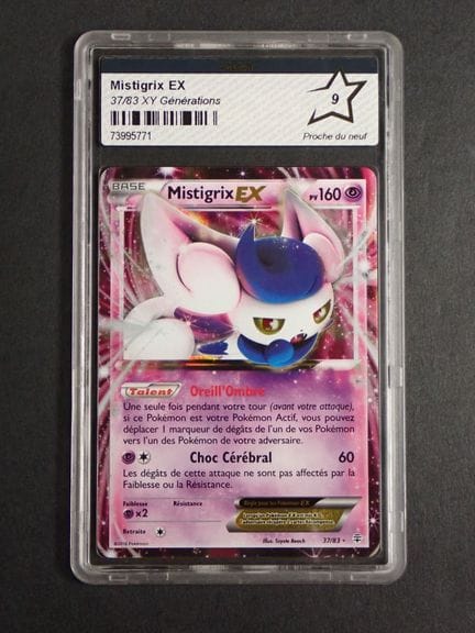 Carte Pokemon 
Contenu: 1 carte rare Mistigrix EX
