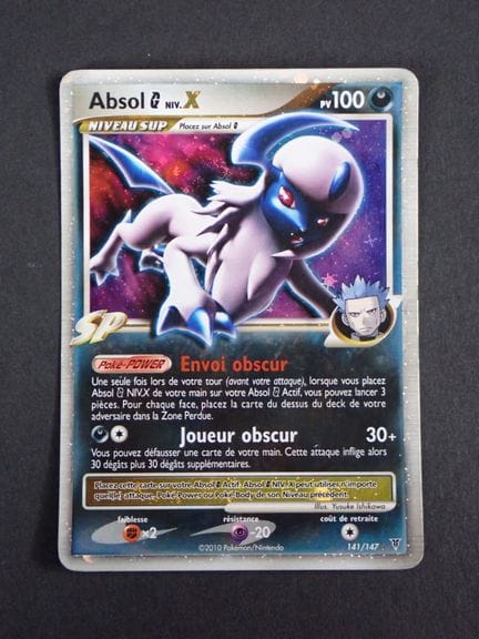 Carte Pokemon 
Contenu: 1 carte rare Absol niv.X
E