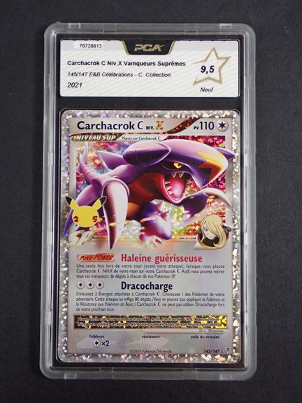 Carte Pokemon 
Contenu: 1 carte rare Carchacrok C 