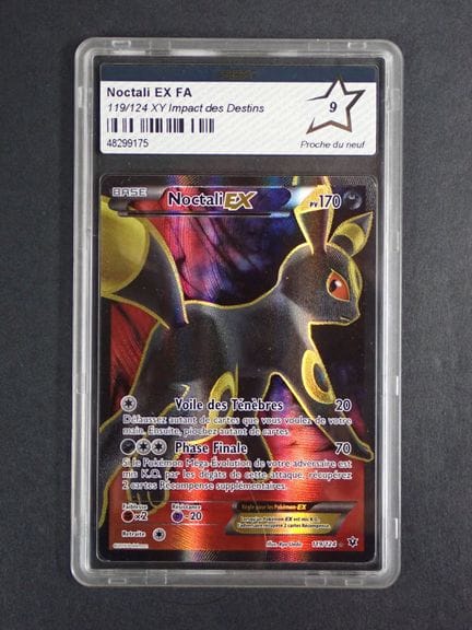 Carte Pokemon 
Contenu: 1 carte rare Noctali EX
Ed