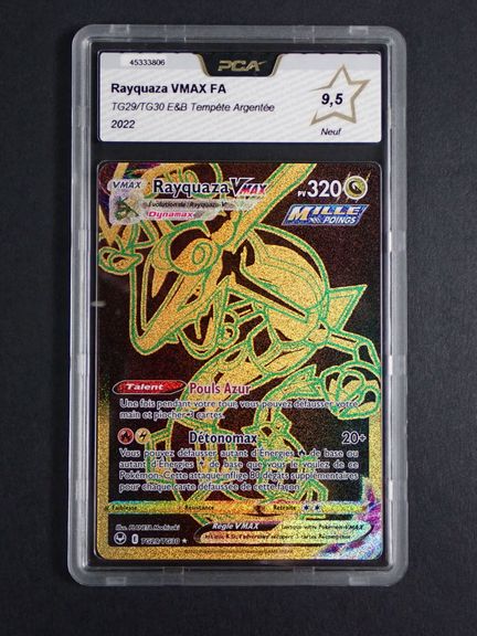 Carte Pokemon 
Contenu: 1 carte rare rayquaza Vmax